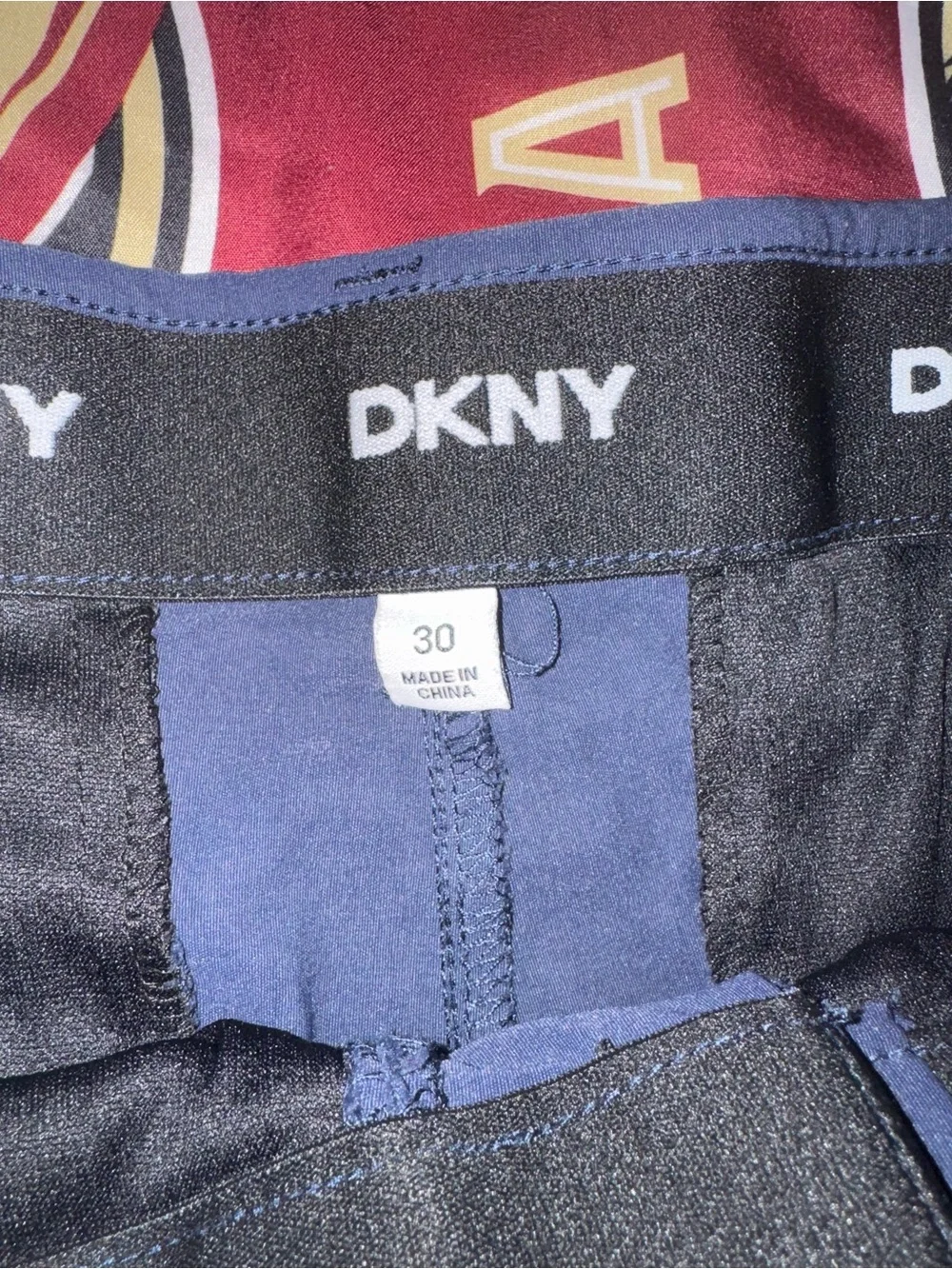 DKNY Men's Navy Flat-Front Casual Shorts